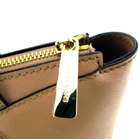 MICHAEL KORS Signature MK Logo Blush Pink Makeup Satchel Tote Shoulder Bag - Picture 3 of 10